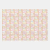 Feuille De Papier Cadeau Français Macarons aquarelle peinte à la main (Devant 2)