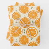 Feuille De Papier Cadeau Fresh Orange Slice Pattern – Bright Citrus Fruit (En situation)