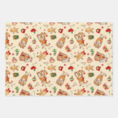 Feuille De Papier Cadeau Friandises de Noël (Devant)