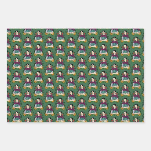 Feuille De Papier Cadeau Frida Kahlo | Mi Mexico Lindo Pattern (Devant 2)