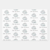 Feuille De Papier Cadeau FRIENDS™ | Aquarelle de café (Devant)