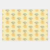 Feuille De Papier Cadeau Friends Happy New Year 1 Janvier chat Nouvel An (Devant)