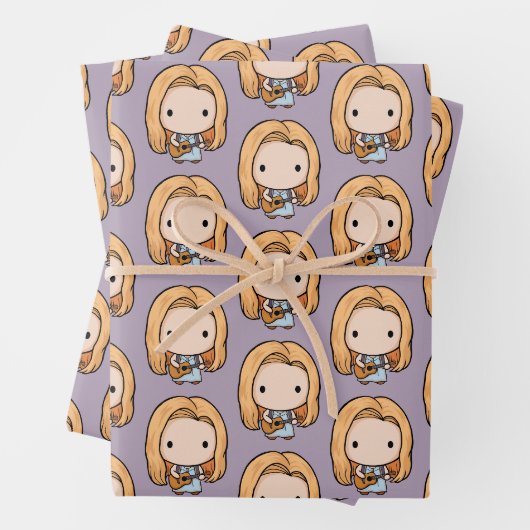 Feuille De Papier Cadeau FRIENDS™ | Phoebe Chibi (En situation)
