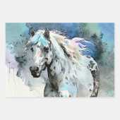 Feuille De Papier Cadeau Frisky Appaloosa Mare Watercolour (Devant 2)