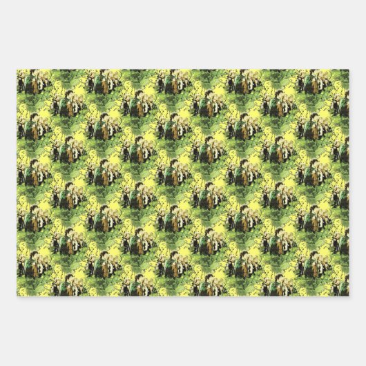 Feuille De Papier Cadeau FRODO™ avec Hobbits Vector Collage (Devant 2)