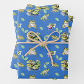 Feuille De Papier Cadeau Frogs  (En situation)