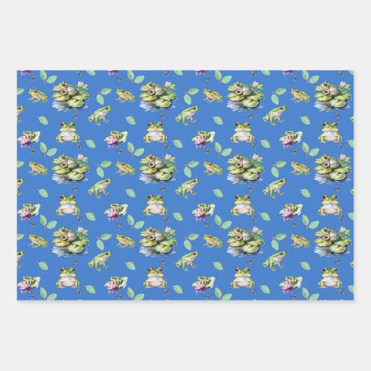 Feuille De Papier Cadeau Frogs  (Devant)