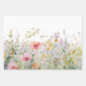 Feuille De Papier Cadeau Frontières de fleurs sauvages florales (Devant 3)