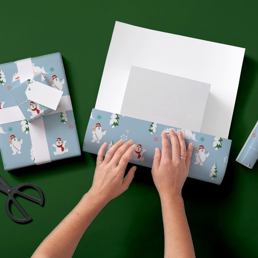 Feuille De Papier Cadeau Frosty the Snowman™ | Motif hivernal gelé
