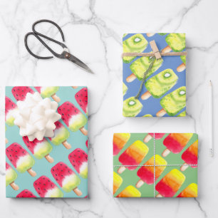 Feuille De Papier Cadeau Fruit Ice pop Popsicle Watermelon