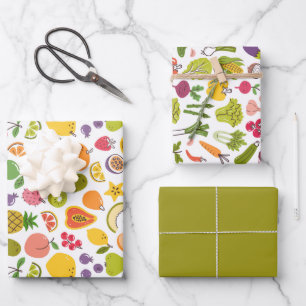 Feuille De Papier Cadeau Fruit Légumes Agritourisme Produits frais