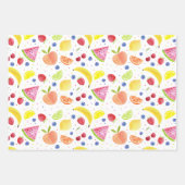 Feuille De Papier Cadeau Fruits à deux tti Deuxième anniversaire (Devant 3)