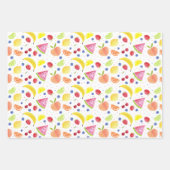 Feuille De Papier Cadeau Fruits à deux tti Deuxième anniversaire (Devant)