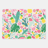 Feuille De Papier Cadeau Fruits & Cactus Festival Tropical (Devant 3)