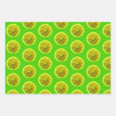 Feuille De Papier Cadeau Fruits d'agrumes, citron et chaux (Devant 3)