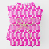 Feuille De Papier Cadeau Fuchsia Pink Kente Ensemble de 3 (En situation)