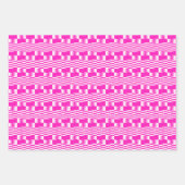 Feuille De Papier Cadeau Fuchsia Pink Kente Ensemble de 3 (Devant)