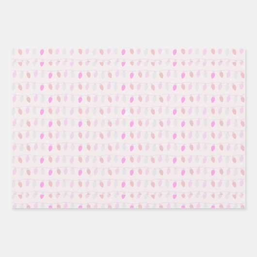 Feuille De Papier Cadeau Fun and Modern Christmas Lumières Noël (Devant 3)