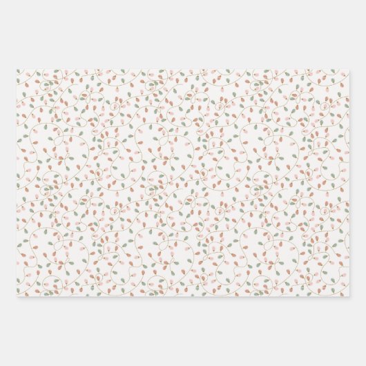 Feuille De Papier Cadeau Fun and Modern Christmas Lumières Noël (Devant 2)