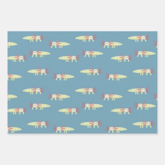Feuille De Papier Cadeau Fun Axolotl (Devant)