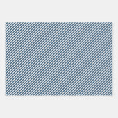 Feuille De Papier Cadeau Fun Bleu clair foncé Abstrait Pine Tree Motif (Devant 3)