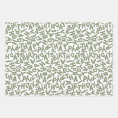 Feuille De Papier Cadeau Fun Bold Joyeux Anniversaire Fête (Devant 2)