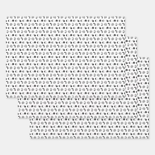 Feuille De Papier Cadeau Fun Cell Phone Text Messaging Motif COULEUR PERSON (Lot)