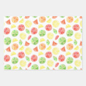 Feuille De Papier Cadeau Fun coloré Tutti Fruitti Tropical (Devant 3)