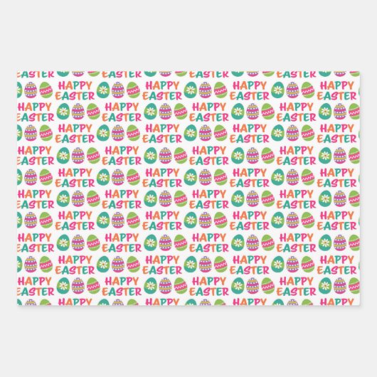 Feuille De Papier Cadeau Fun de Pâques (Devant)