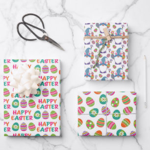 Feuille De Papier Cadeau Fun de Pâques