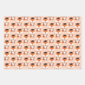 Feuille De Papier Cadeau Fun Fox Graduation (Devant)