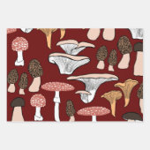 Feuille De Papier Cadeau Fun Fungi Motif de champignons (Devant 3)