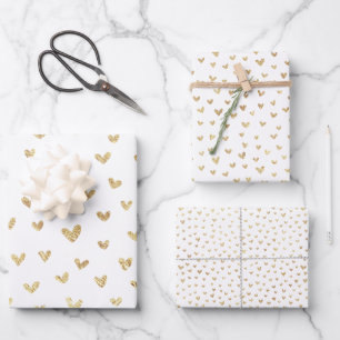Feuille De Papier Cadeau Fun Holiday Love Hearts Motif