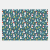 Feuille De Papier Cadeau Fun Noël Vacances hiver Mignonne Coordination (Devant)