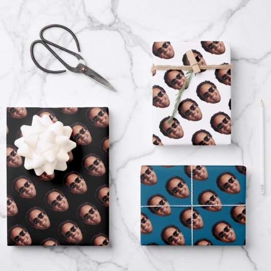 Feuille De Papier Cadeau Fun Personalized Face Photo (Recto)
