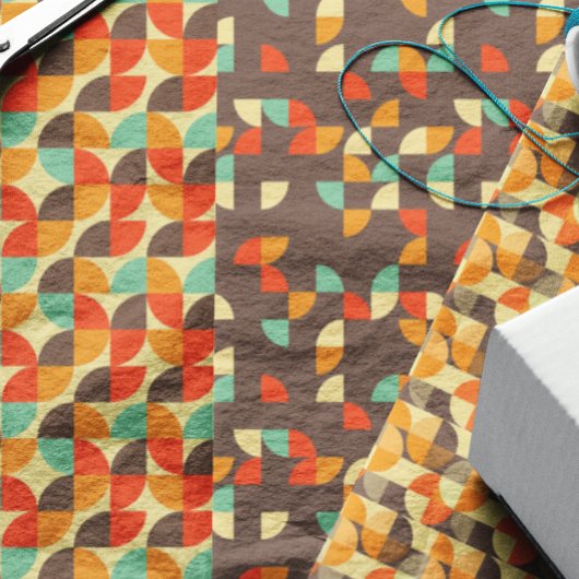 Feuille De Papier Cadeau Fun Retro Designs les années 70 Super