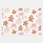 Feuille De Papier Cadeau Fun Rose Noël Sweet Traitements (Devant 2)