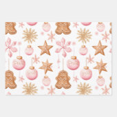 Feuille De Papier Cadeau Fun Rose Noël Sweet Traitements (Devant)