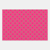 Feuille De Papier Cadeau Fun Rose & Vert Design moderne (Devant 2)