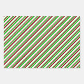 Feuille De Papier Cadeau Fun Rouge, Blanc, Vert Noël Motifs thématiques (Devant 3)