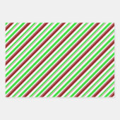 Feuille De Papier Cadeau Fun Rouge, Blanc, Vert Noël Motifs thématiques (Devant 2)
