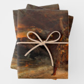 Feuille De Papier Cadeau Funérailles d'un viking (par Frank Dicksee) (En situation)