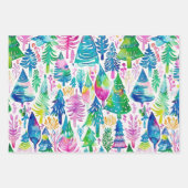 Feuille De Papier Cadeau Funky Bright Thème de Noël (Devant 2)