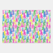 Feuille De Papier Cadeau Funky Bright Thème de Noël (Devant 2)