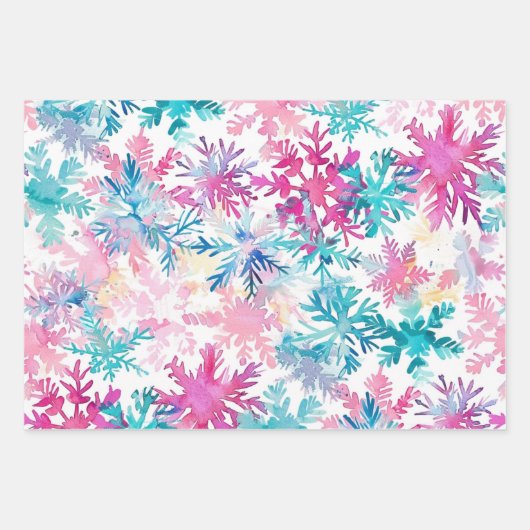 Feuille De Papier Cadeau Funky Bright Thème de Noël (Devant)