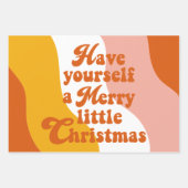 Feuille De Papier Cadeau Funky Retro les années 70 | Joyeux et lumineux (Devant 2)