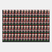 Feuille De Papier Cadeau Funky Trump Custom Face Photo Elf Christmas (Devant 3)