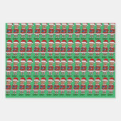 Feuille De Papier Cadeau Funky Trump Custom Face Photo Elf Christmas (Devant)