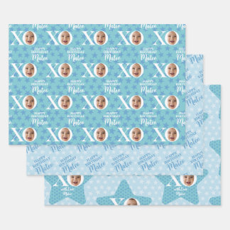 Feuille De Papier Cadeau Funny Baby Photo Collage Personnalisé