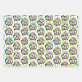 Feuille De Papier Cadeau Funny Bunny biting an Easter Egg (Devant 3)